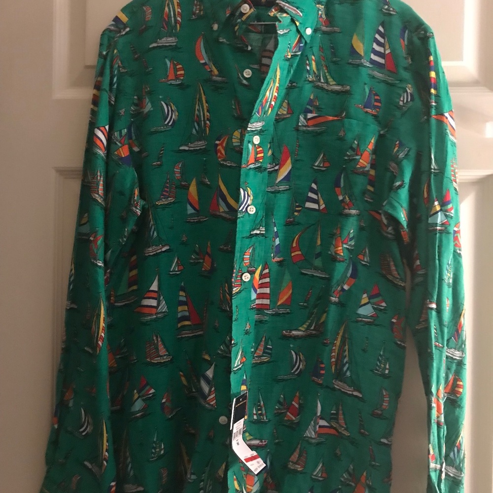 Mens Ralph Lauren Long Sleeve Linen  Shirt